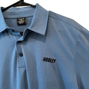 Hurley Mens Blue Polo Shirt Golf‎ Athletic Dri-Fit Size M